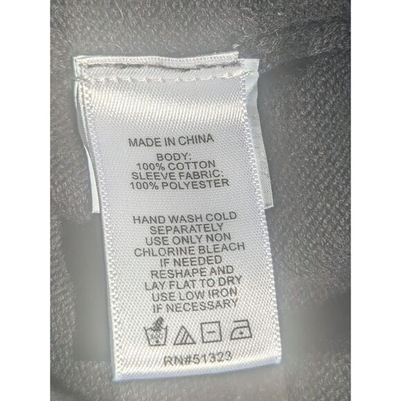 CECE Mixed Media Sweater M Black Sheer Floral Sleeve Cotton Knit Top - Picture 5 of 8